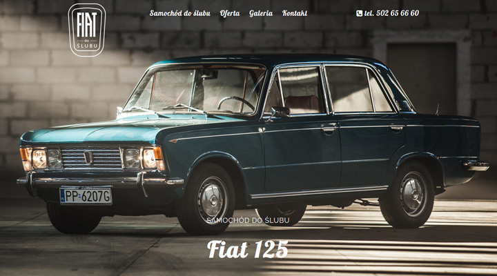 Fiat 125 - Auto do ślubu Piła